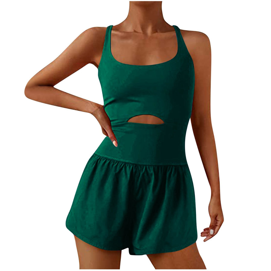 Smellmail™-ATHLETIC ROMPER ONE PIECE JUMPSUIT SHORTS