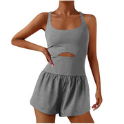 Smellmail™-ATHLETIC ROMPER ONE PIECE JUMPSUIT SHORTS