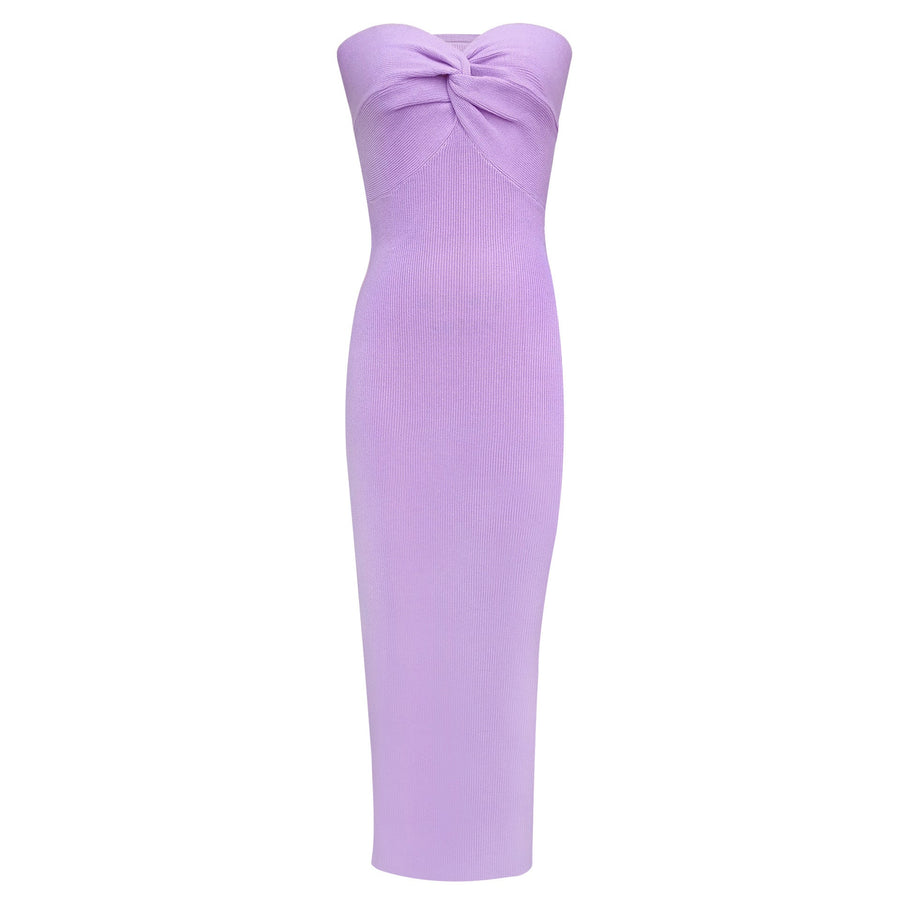 Smellmail™-Front Twisted Strapless Knitted Dress