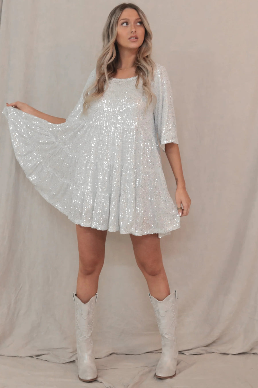 Smellmail™-Sequin Baby Doll Dress