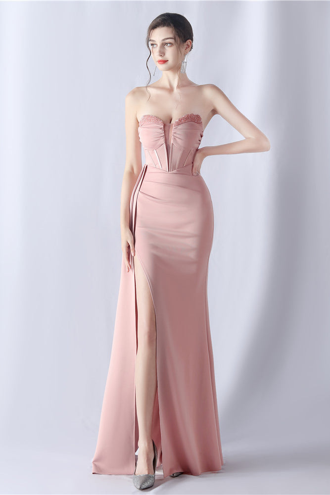 Smellmail™-Shaped herringbone waist evening dress