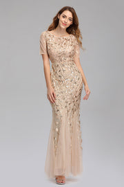 Smellmail™-Slim Fit Mesh Sequin Evening Dress Fishtail Dress