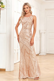 loveedsTM-Rose gold party dress mermaid shiny long plus size evening dress