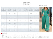 Smellmail™-V-neck high waist loose wide-leg jumpsuit