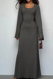 Smellmail™-Long Sleeve Split Loose Casual Dress