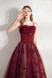 Smellmail™-Red banquet temperament long dress