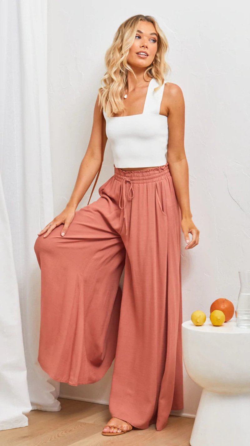 Smellmail™-Women's Casual Pants Wide Leg Trousers