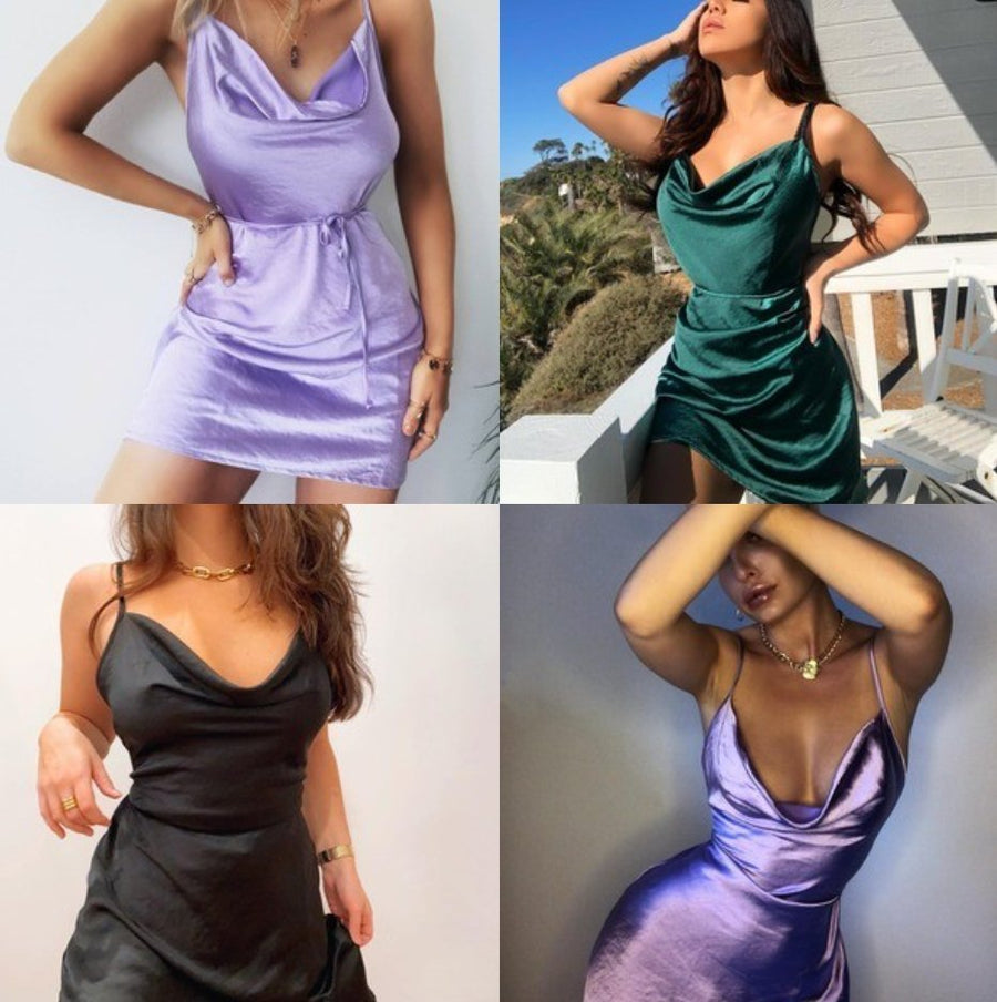 Smellmail™-SLIP DRESS IN SATIN