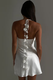 Smellmail™-Sexy halterneck off-shoulder backless white dress