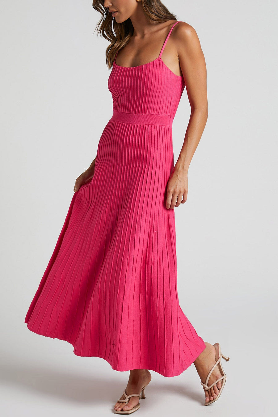 Smellmail™-Pleated High Waist Knit Dress