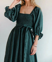 Smellmail™-French Ruffled Lantern Sleeves Multi-wear Dress