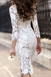 Smellmail™-Sexy lace long sleeve pencil skirt