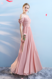 Smellmail™-Bridesmaid dress annual party banquet pink evening dress