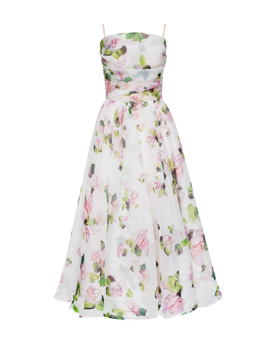 Smellmail™-Elegant Print Suspender Dress