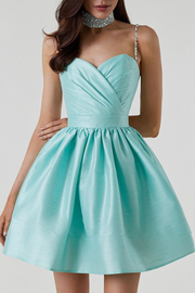 Smellmail™-Pleated strapless evening gown