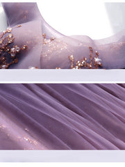 Smellmail™-Purple Crystal Leaves Evening Dress