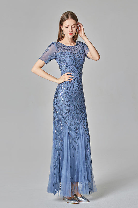 Smellmail™-Slim Fit Mesh Sequin Evening Dress Fishtail Dress