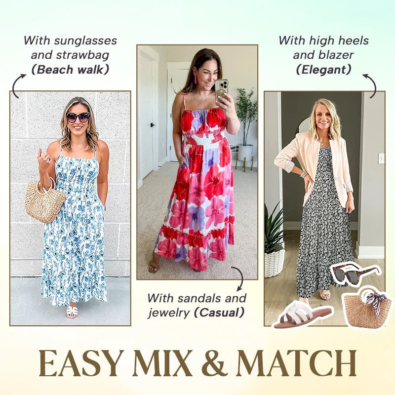 Smellmail™-Floral Cami Maxi Dress