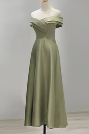 Smellmail™-Satin bridesmaid dress new green dress