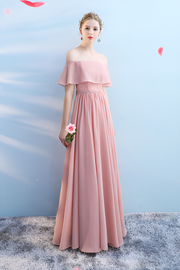 Smellmail™-Bridesmaid dress annual party banquet pink evening dress