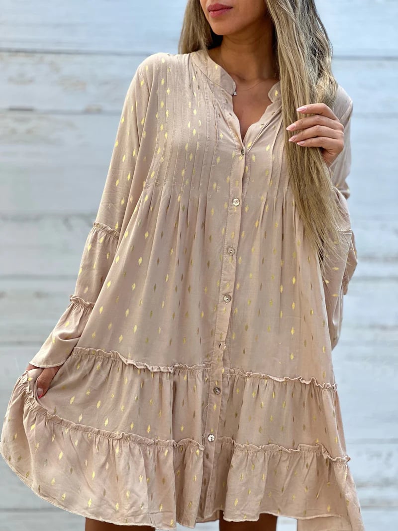 Smellmail™-Fashion Flared Sleeve Loose Fit Casual Dress