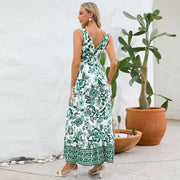 Smellmail™-Vintage Floral Print Summer Maxi Dress