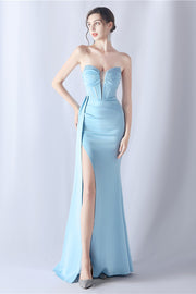 Smellmail™-Shaped herringbone waist evening dress