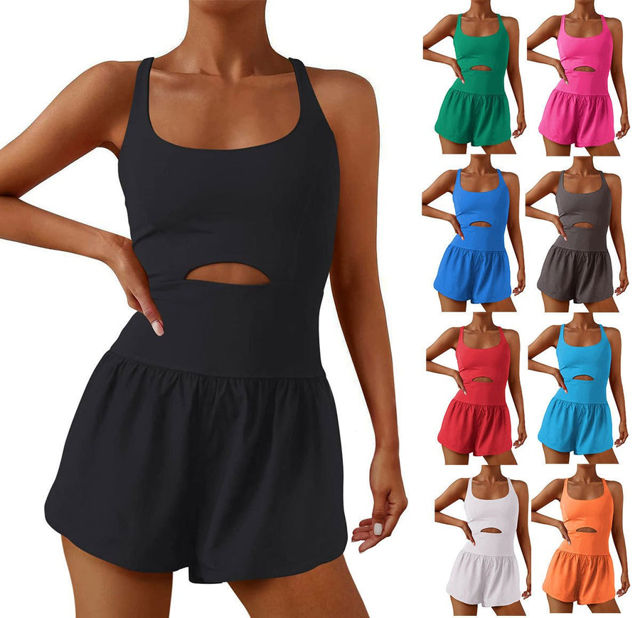 Smellmail™-ATHLETIC ROMPER ONE PIECE JUMPSUIT SHORTS