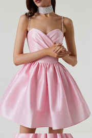 Smellmail™-Pleated strapless evening gown