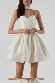 Smellmail™-Pleated strapless evening gown