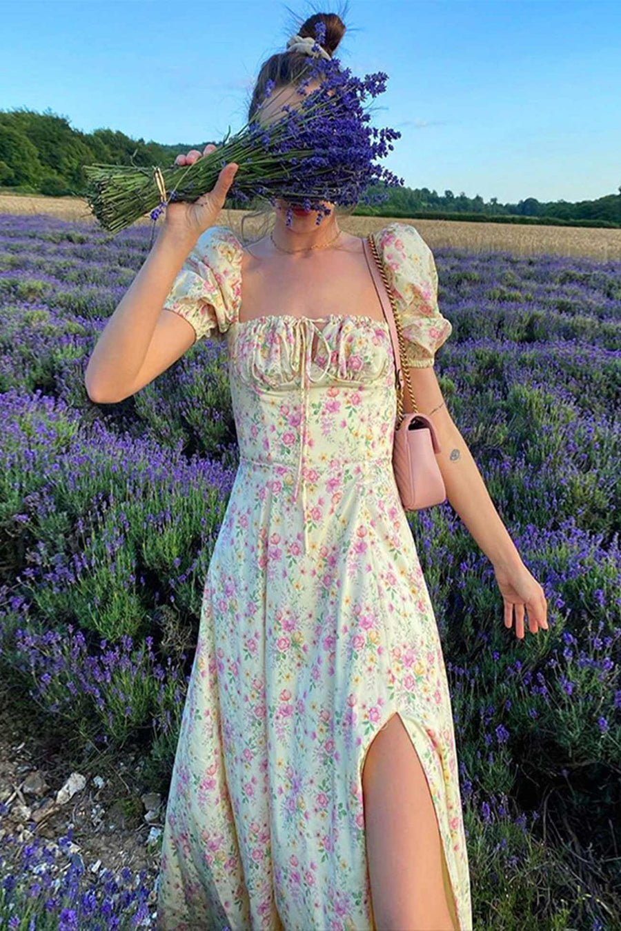 Smellmail™-Floral Print Backless Corset Maxi Dress