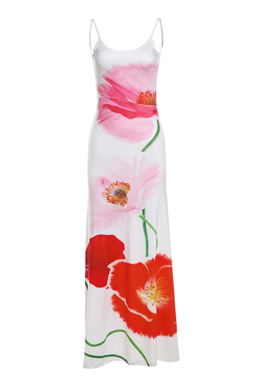 Smellmail™-Floral Printed Backless Cami Dress