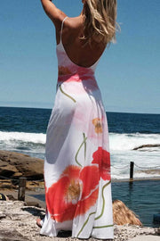 Smellmail™-Floral Printed Backless Cami Dress