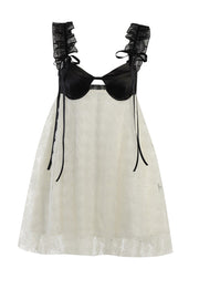 Smellmail™-Lace Floral Corset Backless Babydoll Dress