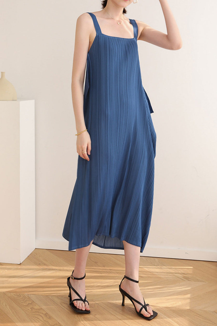 Smellmail™-Loose Irregular Pleated Overall Dress