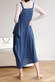 Smellmail™-Loose Irregular Pleated Overall Dress