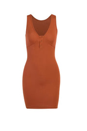 Smellmail™-Low Cut Button Down Tank Dress