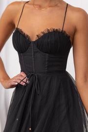 Smellmail™-Mesh Corset Lace-up Cami Dress