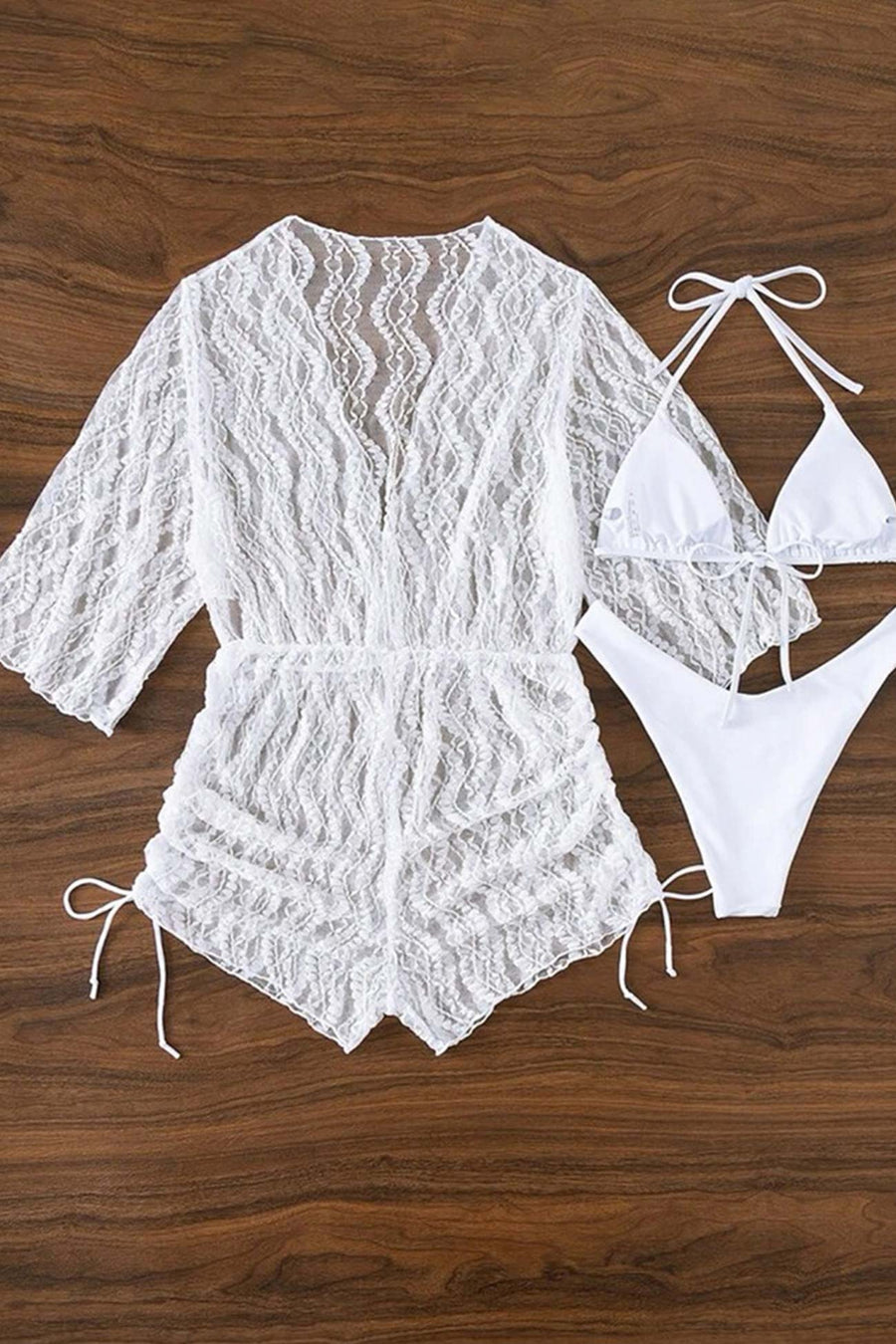 Smellmail™-Mesh Rompers Cover-up Three-piece Bikini Suits