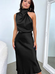 Smellmail™-High-end satin off-shoulder maxi dress