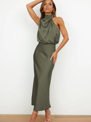 Smellmail™-High-end satin off-shoulder maxi dress