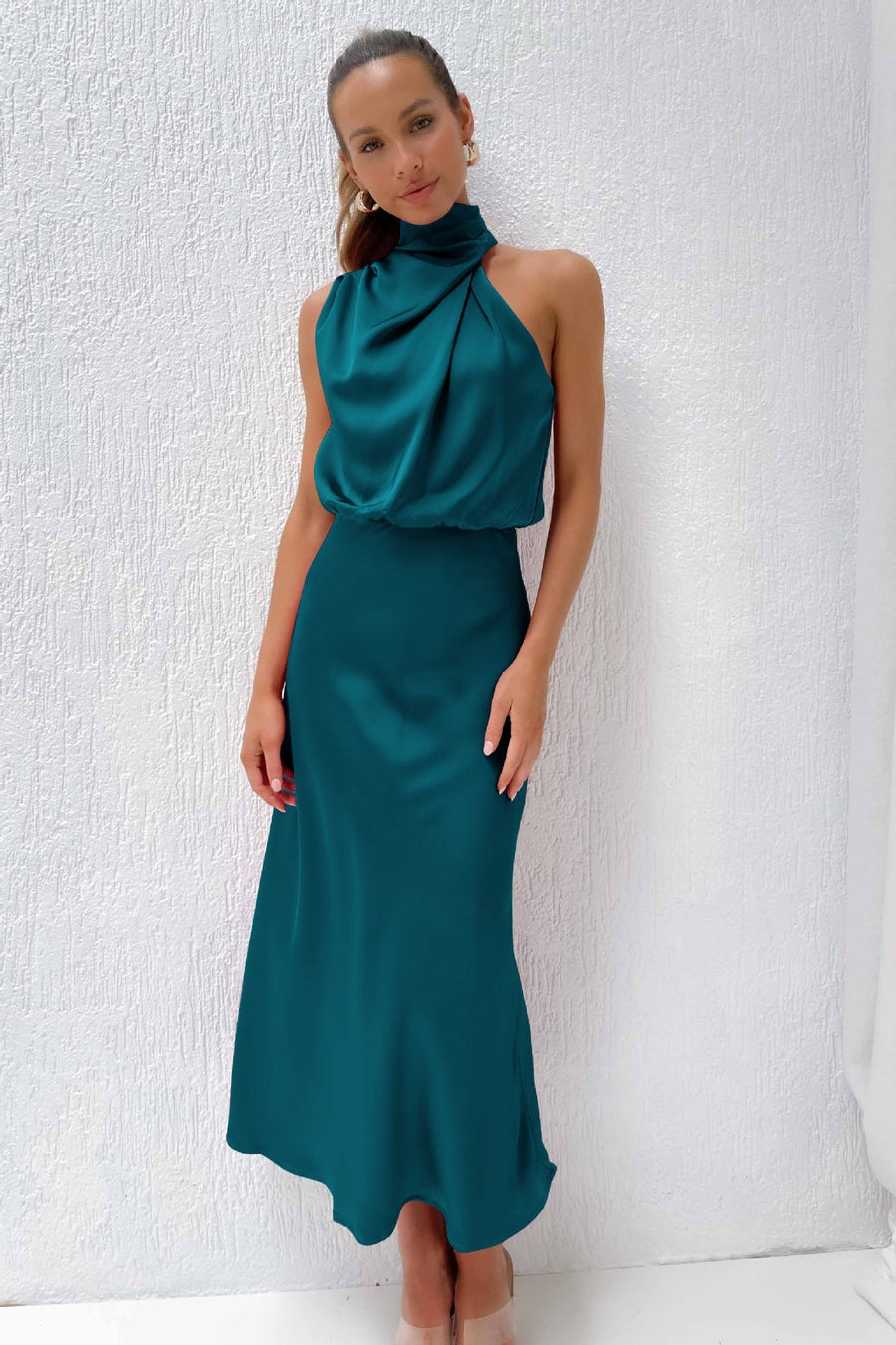 Smellmail™-High-end satin off-shoulder maxi dress