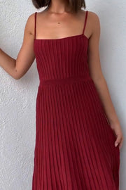 Smellmail™-Pleated High Waist Knit Dress