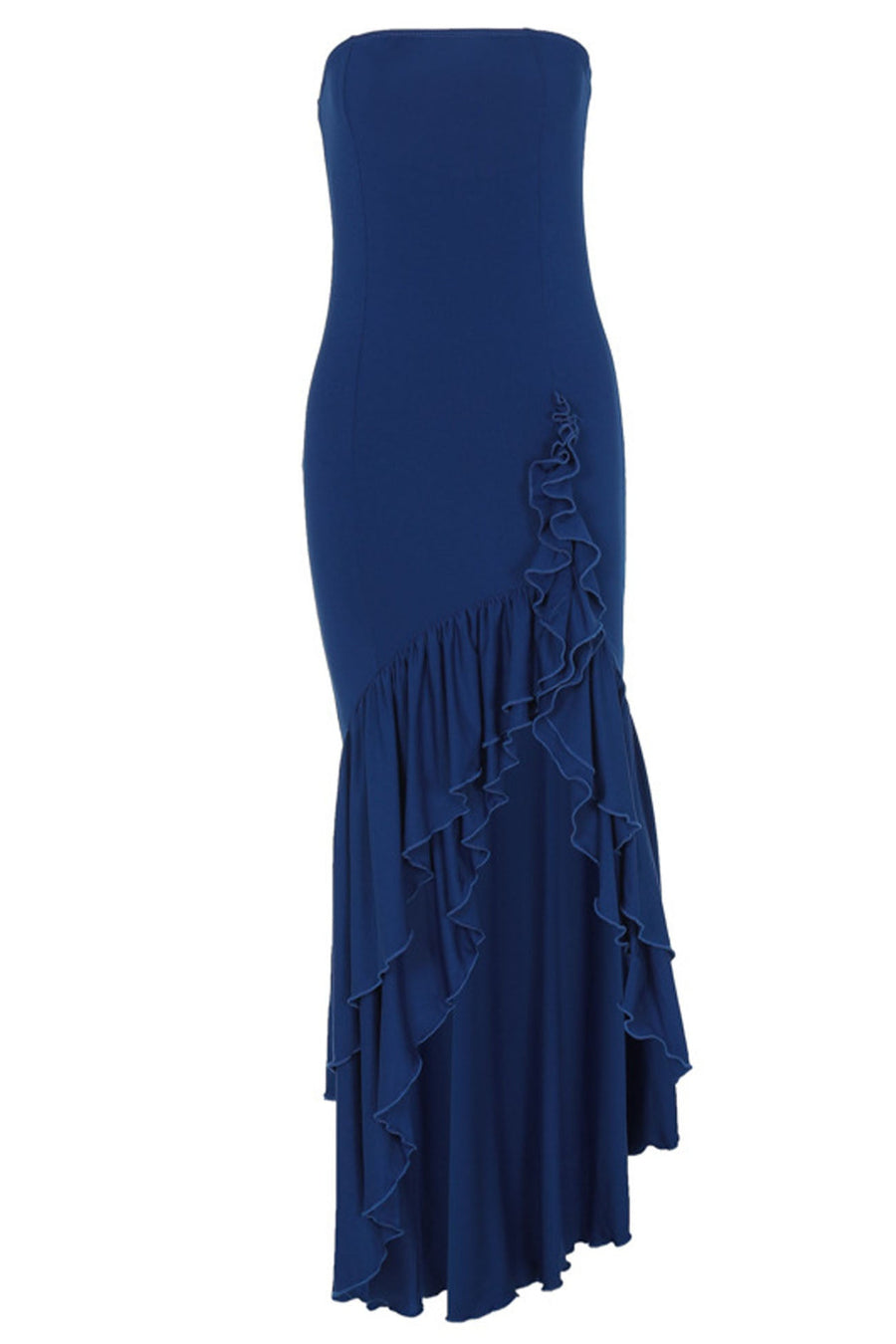 Smellmail™-Ruffled Tiered Slit Sleeveless Midi Dress