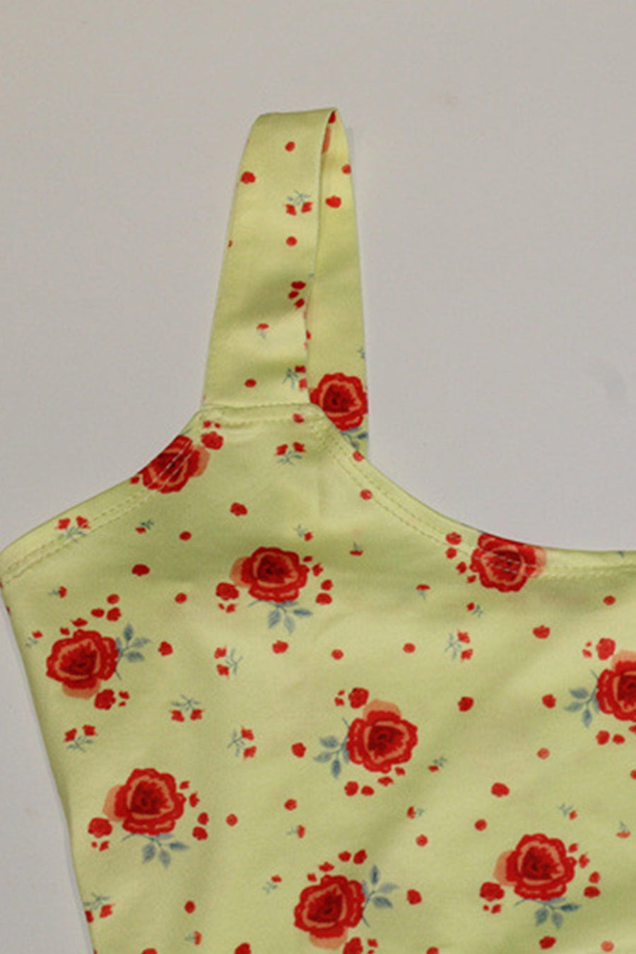 Smellmail™-Yellow Scoop Neck Floral Tank Dress