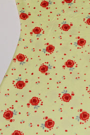 Smellmail™-Yellow Scoop Neck Floral Tank Dress