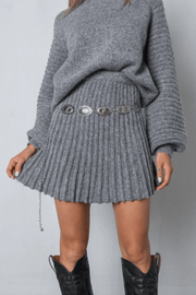 Smellmail™-Pleated Knit Skirt Set