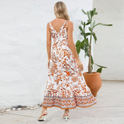 Smellmail™-Vintage Floral Print Summer Maxi Dress