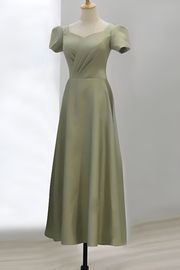 Smellmail™-Satin bridesmaid dress new green dress