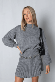 Smellmail™-Pleated Knit Skirt Set